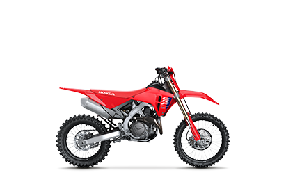 A right facing angle of a Honda CRF450RX