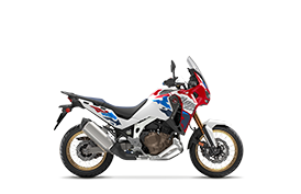 A right facing side angle of a Honda Africa Twin Adventure Sports Manual.