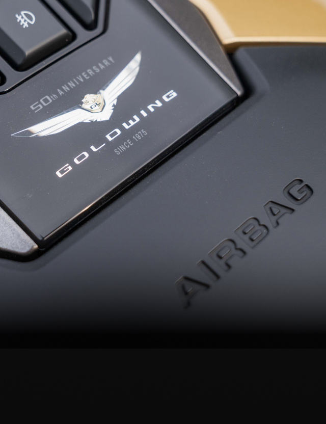 A rider on a Honda motorcycle/Un cavalier sur une moto Honda